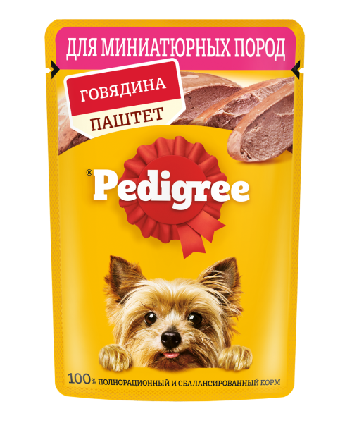 PEDIGREE® Паштет для взрослых собак мелких пород